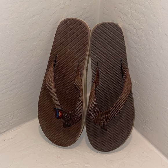 RAINBOW The Classic Rubber Woman’s Water Sandal. Size Small. Brown and Tan. - Picture 7 of 15